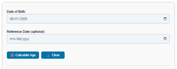 Online Age Calculator by Date of Birth