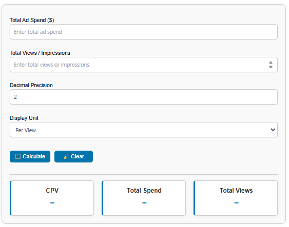 free cpv calculator
